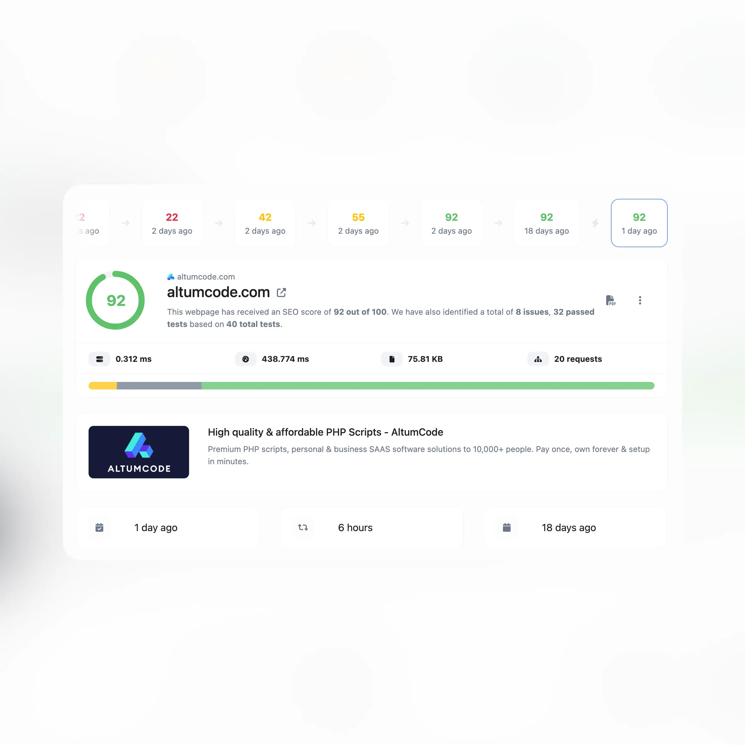 Képernyőkép az alkalmazás auditnapló követési funkciójáról